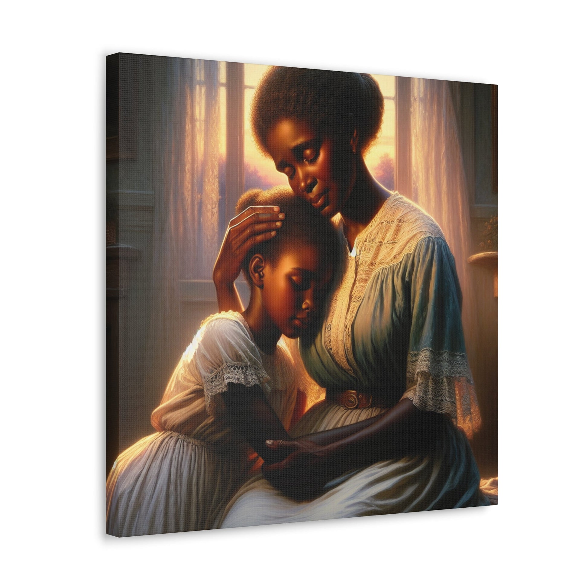 "Tranquil Mother and Child Embrace" - Canvas - Authentic4Us