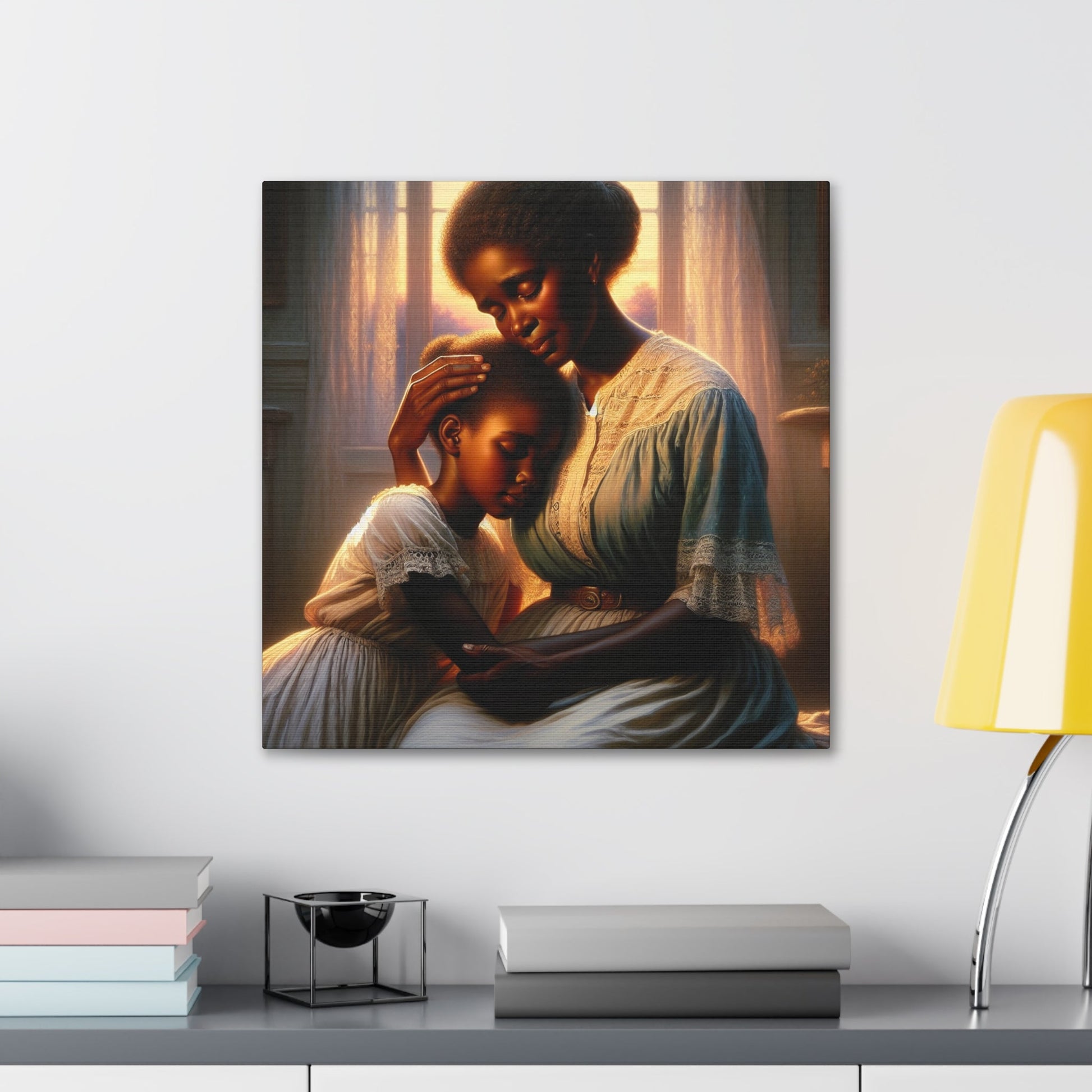 "Tranquil Mother and Child Embrace" - Canvas - Authentic4Us