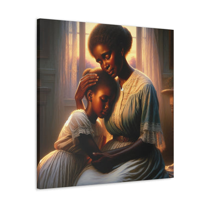 "Tranquil Mother and Child Embrace" - Canvas - Authentic4Us