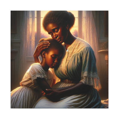 "Tranquil Mother and Child Embrace" - Canvas - Authentic4Us