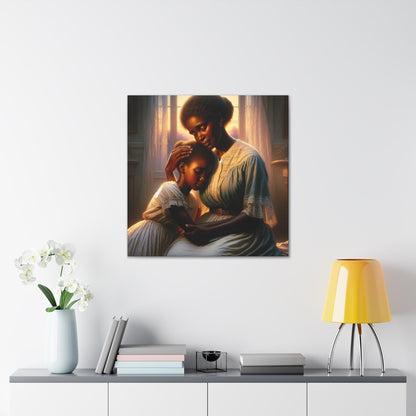 "Tranquil Mother and Child Embrace" - Canvas - Authentic4Us