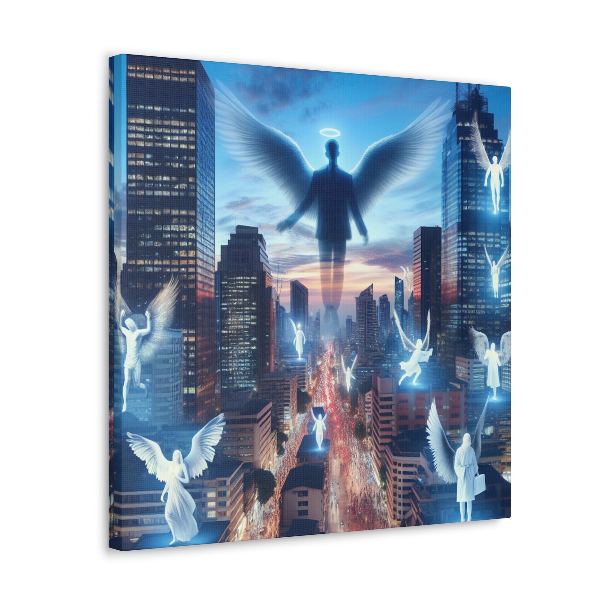 "Twilight City with Angelic Guardians" - Canvas - Authentic4Us