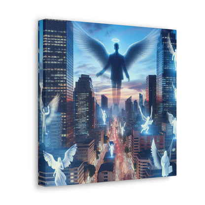 "Twilight City with Angelic Guardians" - Canvas - Authentic4Us