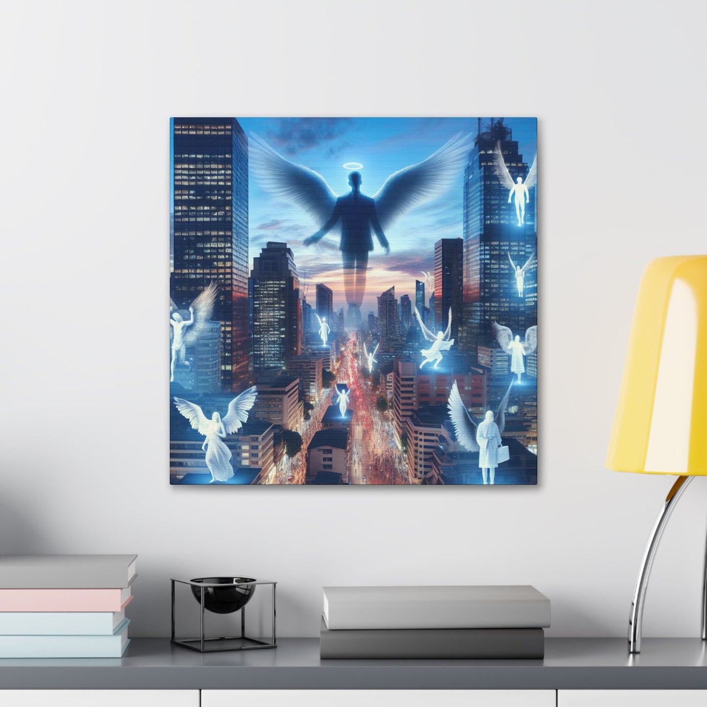 "Twilight City with Angelic Guardians" - Canvas - Authentic4Us