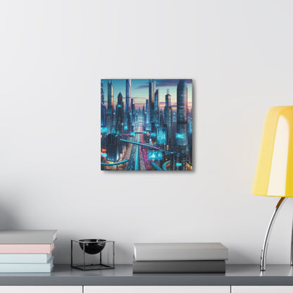 "Twilight Futuristic Metropolis" - Canvas - Authentic4Us