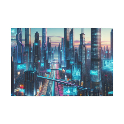 "Twilight Futuristic Metropolis" - Canvas - Authentic4Us