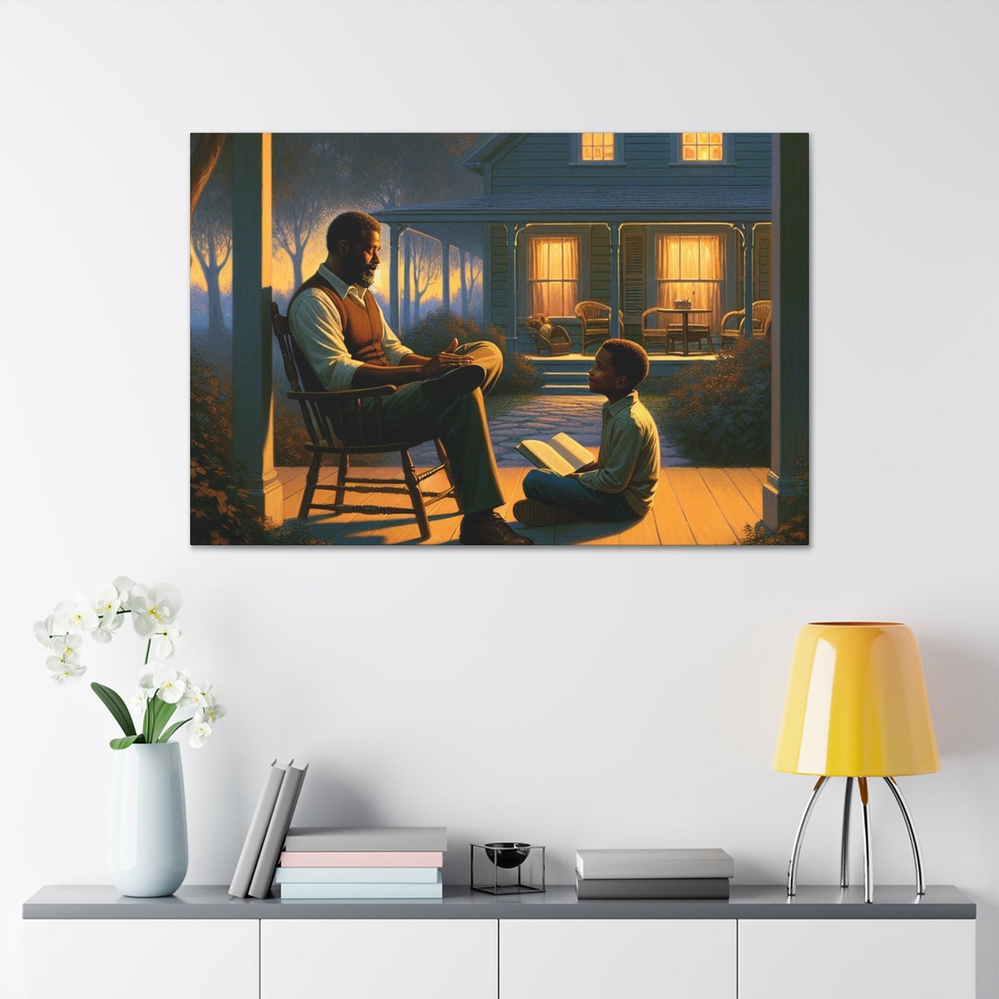 "Twilight Tales on the Porch" - Canvas - Authentic4Us