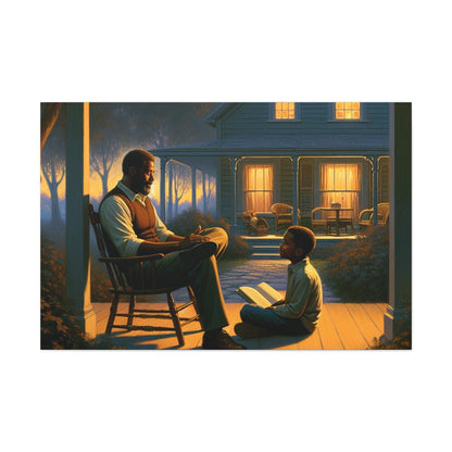 "Twilight Tales on the Porch" - Canvas - Authentic4Us