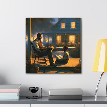 "Twilight Tales on the Porch" - Canvas - Authentic4Us