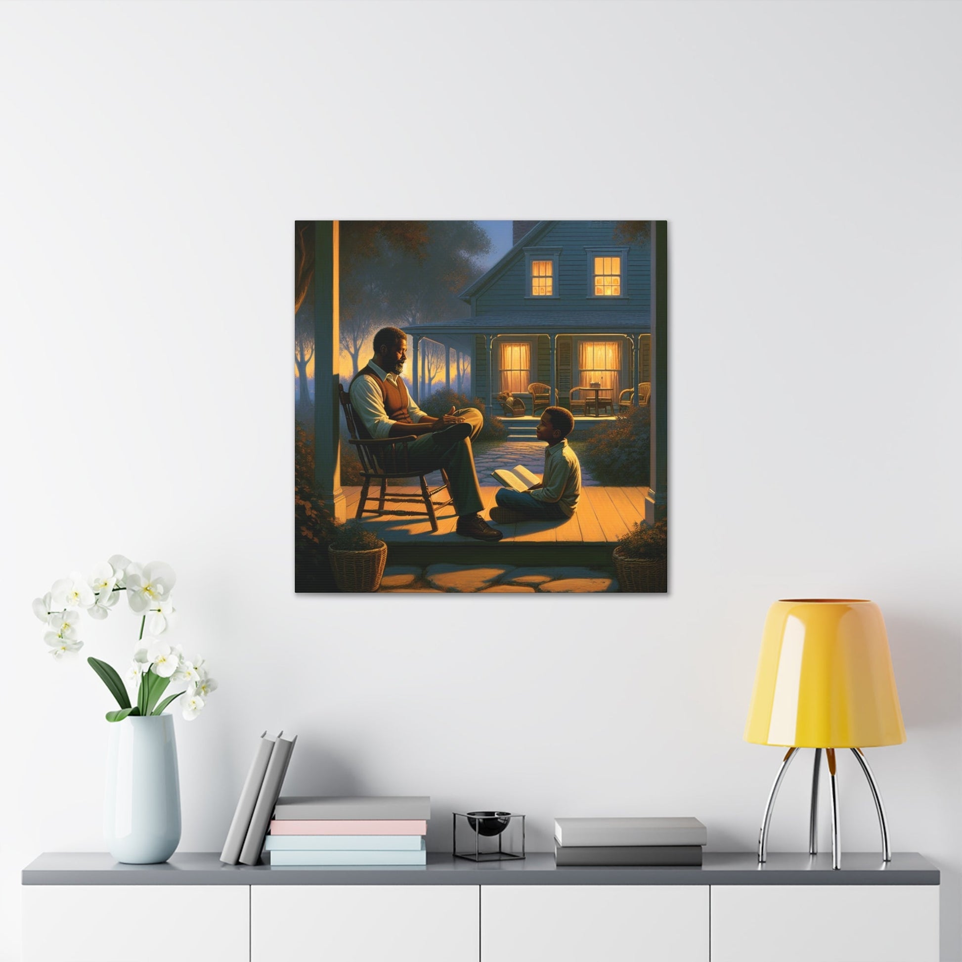 "Twilight Tales on the Porch" - Canvas - Authentic4Us