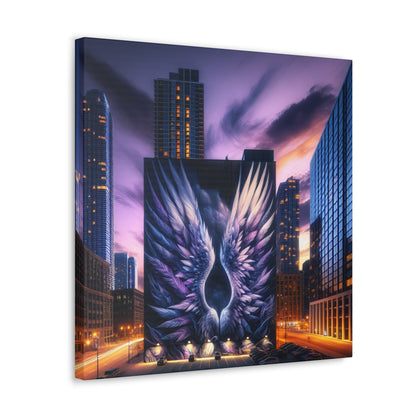 "Twilight's Ethereal Urban Wings" - Canvas - Authentic4Us