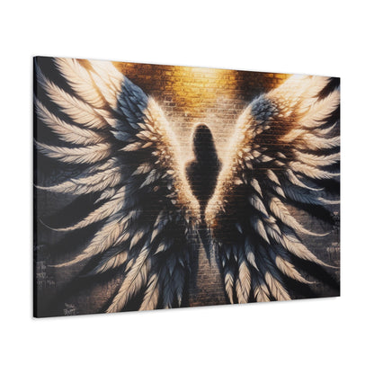 "Urban Angel Wings: Embrace the Fantasy" - Canvas - Authentic4Us