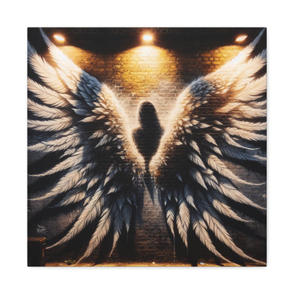 "Urban Angel Wings: Embrace the Fantasy" - Canvas - Authentic4Us