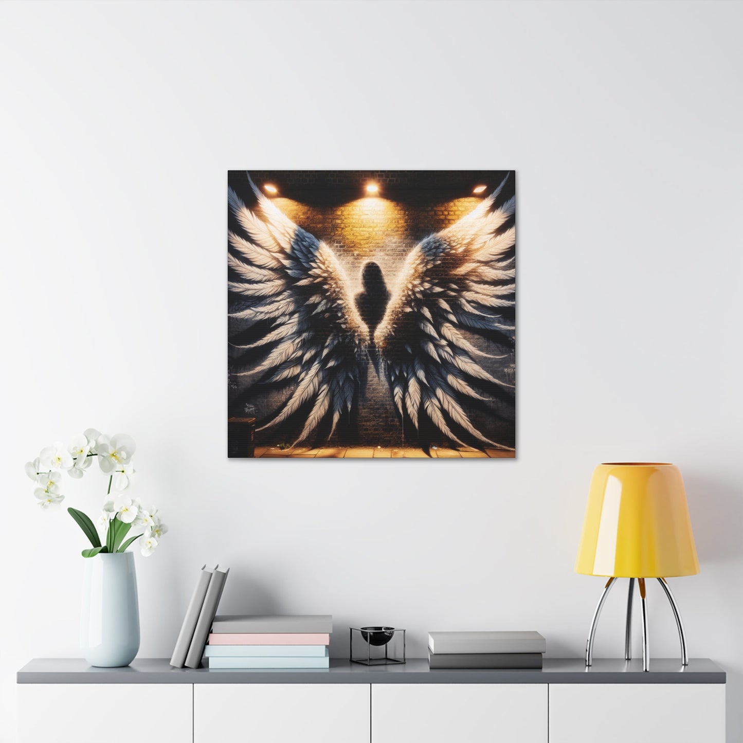 "Urban Angel Wings: Embrace the Fantasy" - Canvas - Authentic4Us