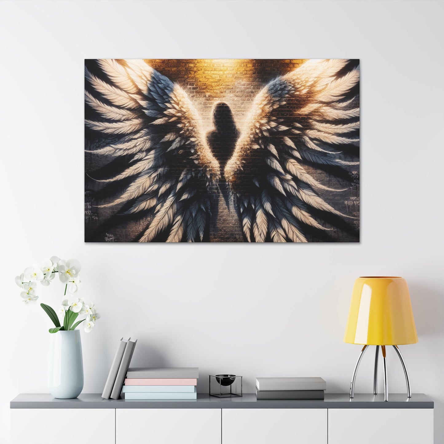 "Urban Angel Wings: Embrace the Fantasy" - Canvas - Authentic4Us