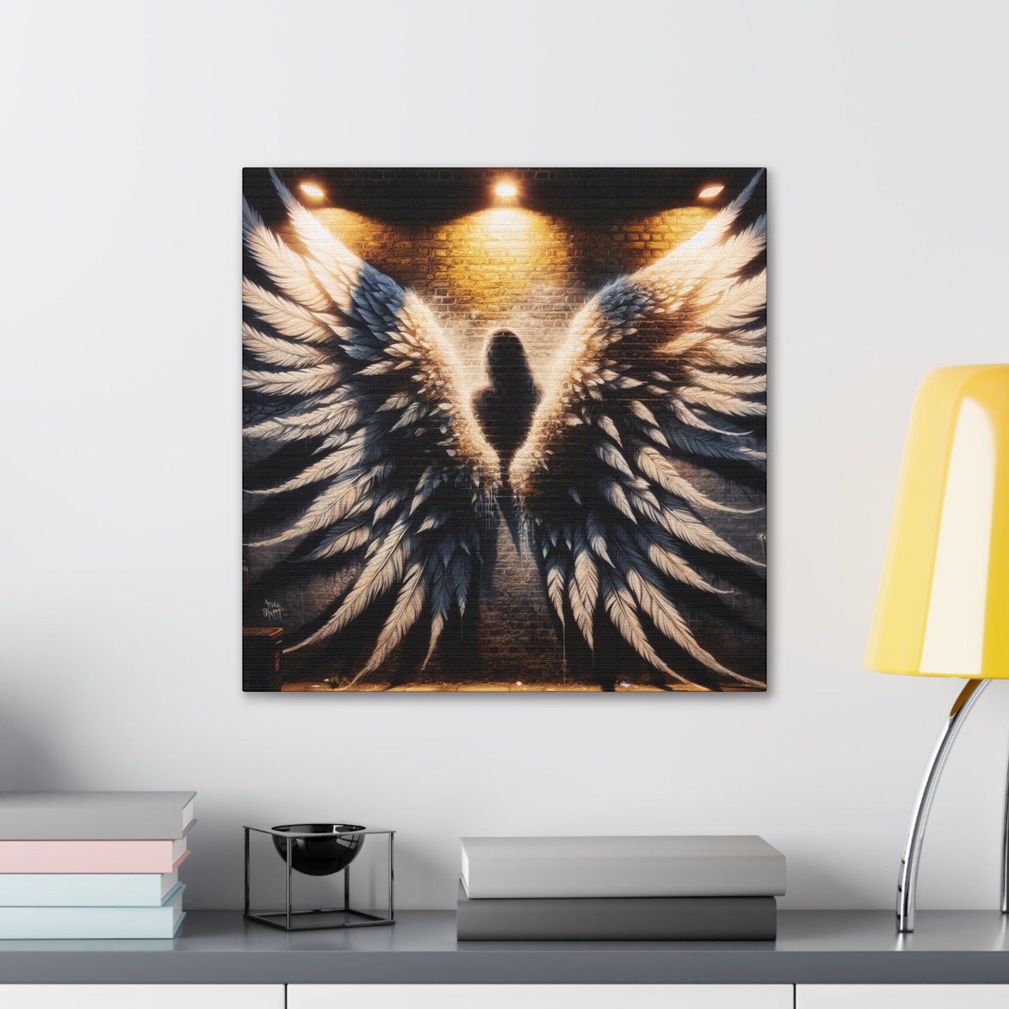 "Urban Angel Wings: Embrace the Fantasy" - Canvas - Authentic4Us