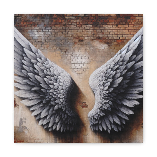 "Urban Angel Wings Mural" - Canvas - Authentic4Us