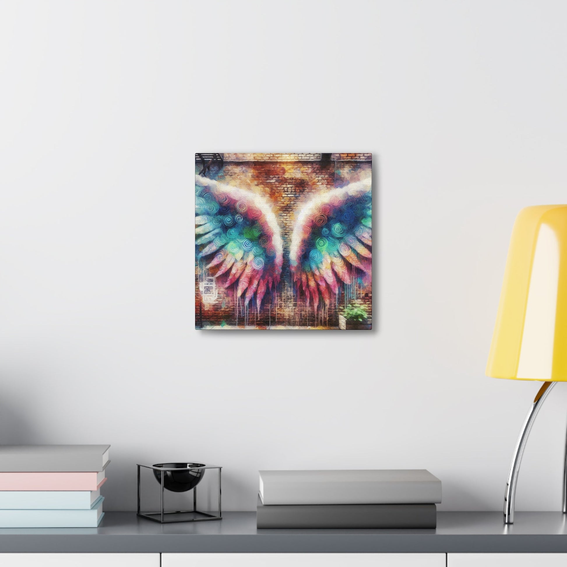 "Urban Flight: Whimsical Angel Wings" - Canvas - Authentic4Us