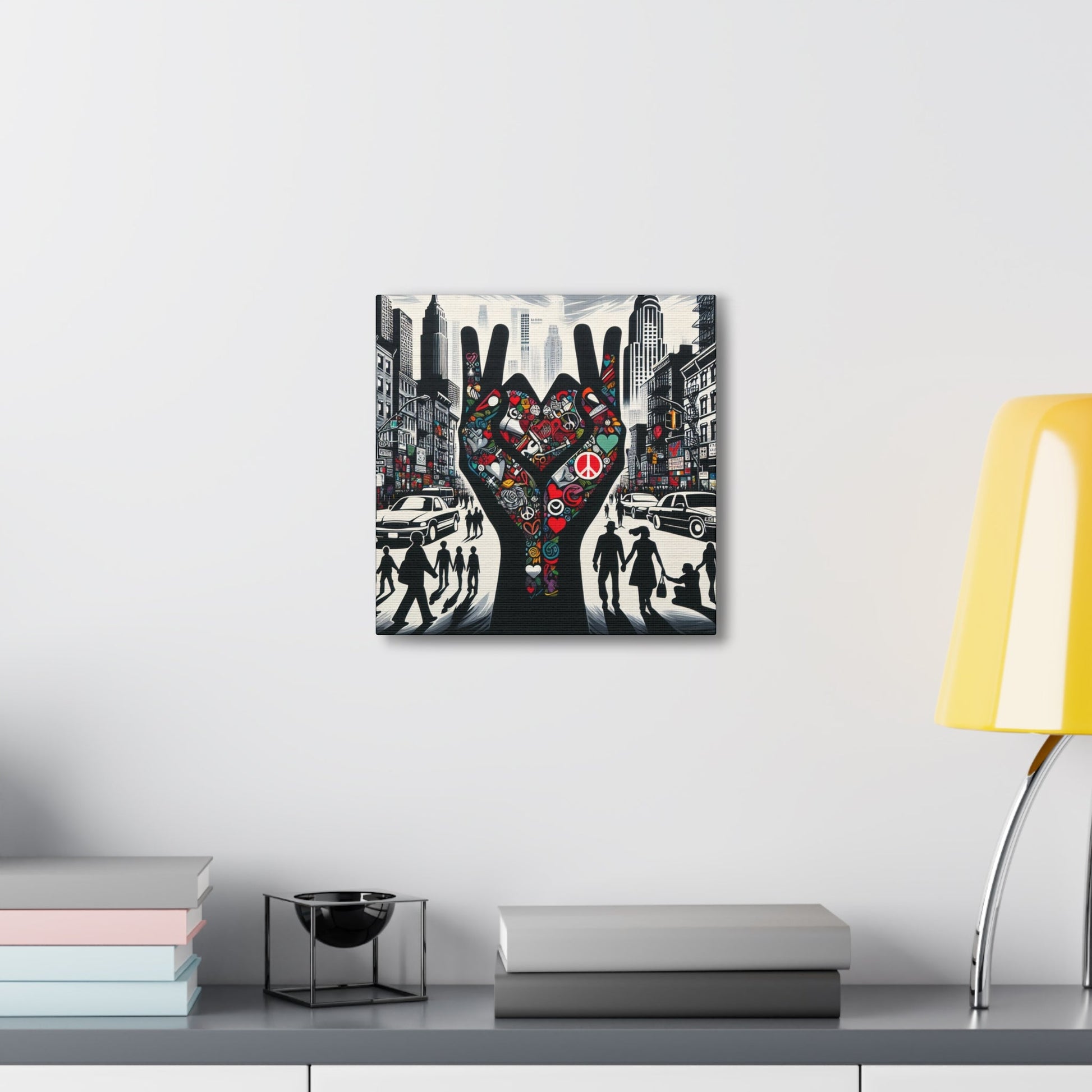 "Urban Harmony: Love in Contrast" - Canvas - Authentic4Us