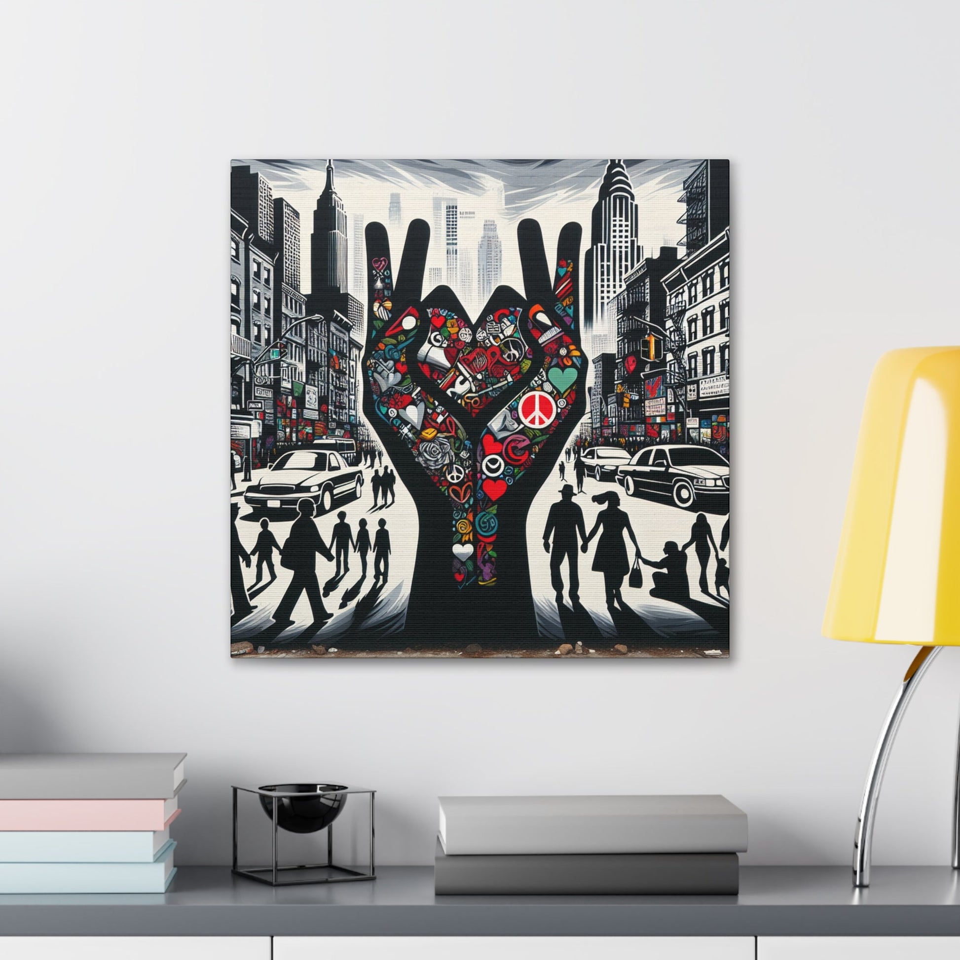 "Urban Harmony: Love in Contrast" - Canvas - Authentic4Us