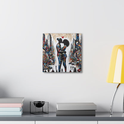 "Urban Love: A Colorful Kiss" - Canvas - Authentic4Us