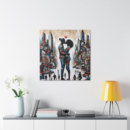 "Urban Love: A Colorful Kiss" - Canvas - Authentic4Us