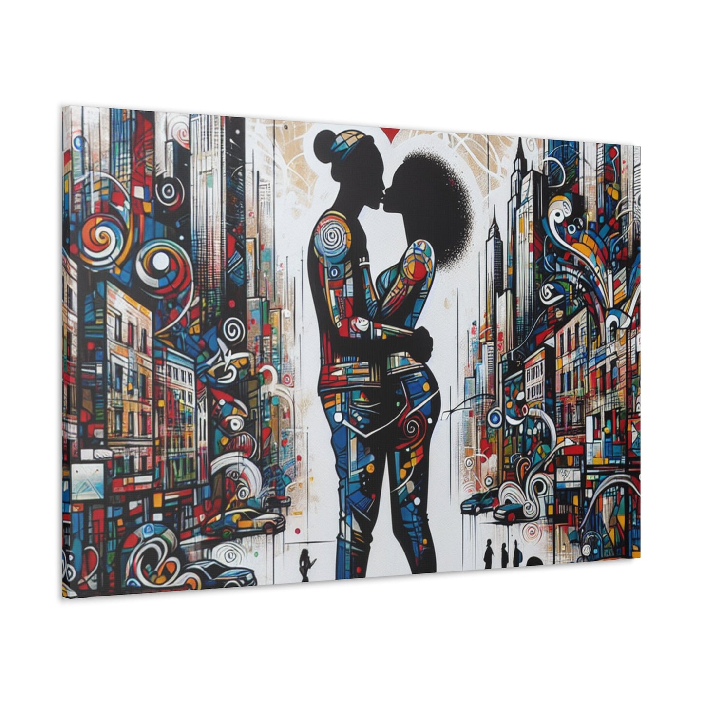 "Urban Love: A Colorful Kiss" - Canvas - Authentic4Us