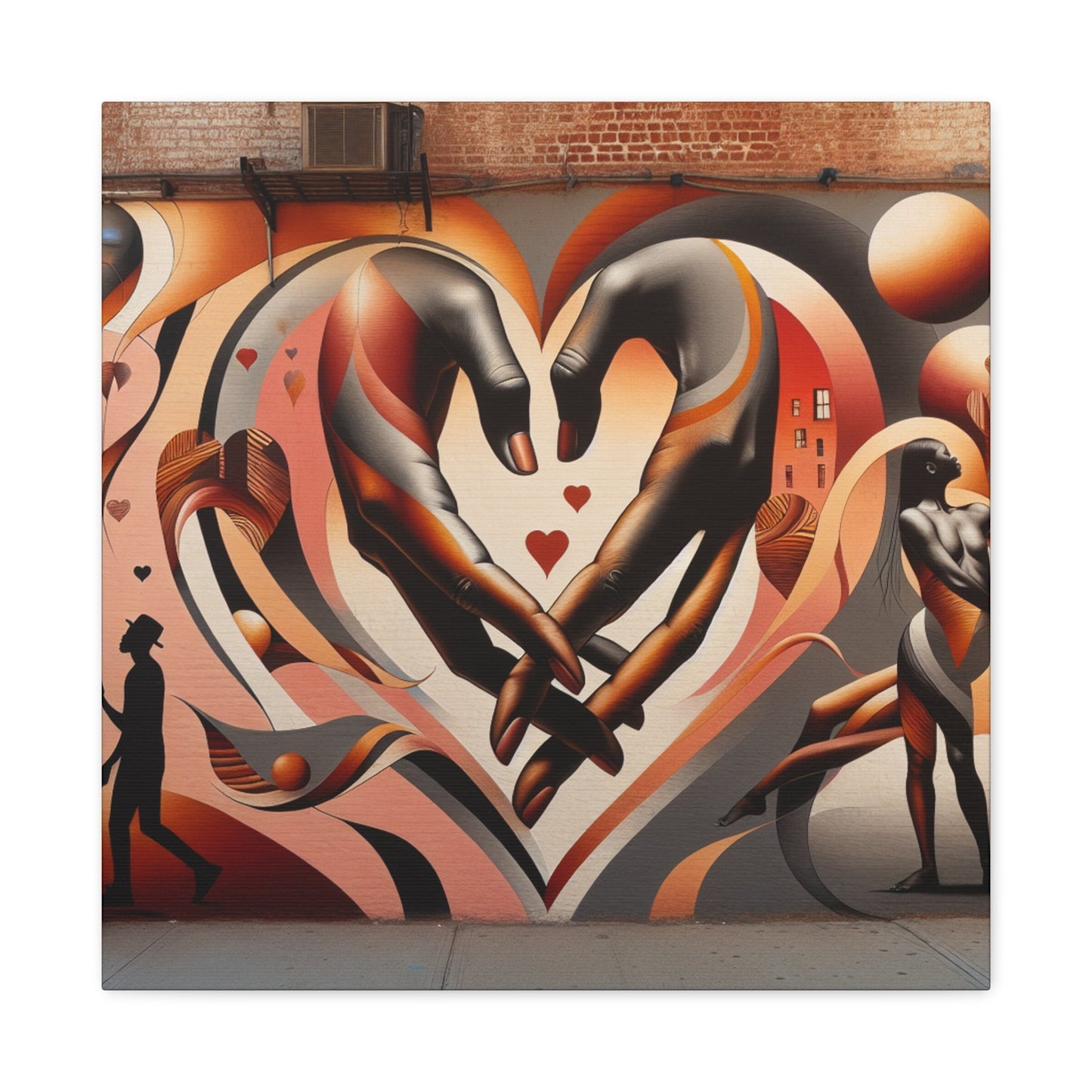 "Urban Love: A Stylized Mural" - Canvas - Authentic4Us