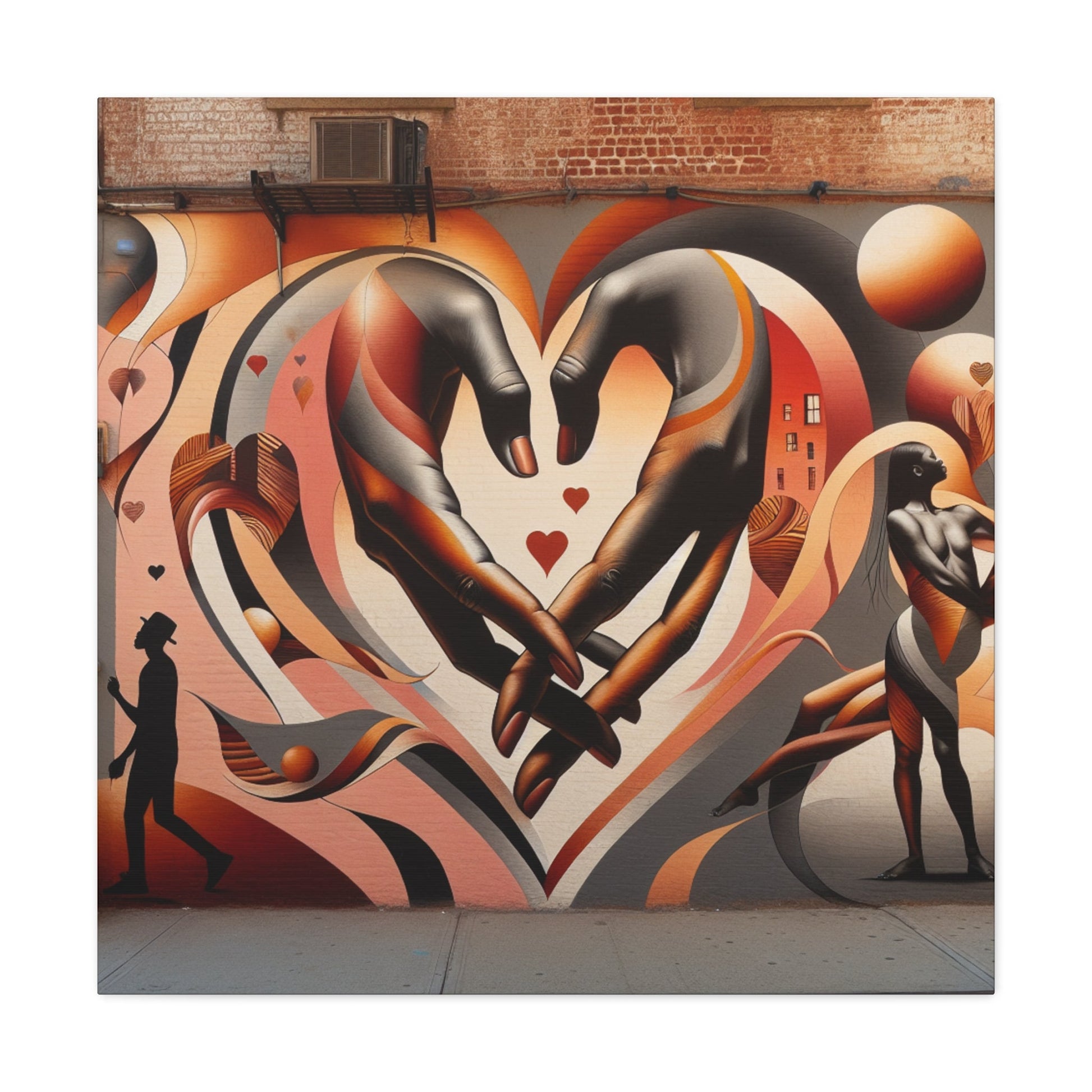 "Urban Love: A Stylized Mural" - Canvas - Authentic4Us