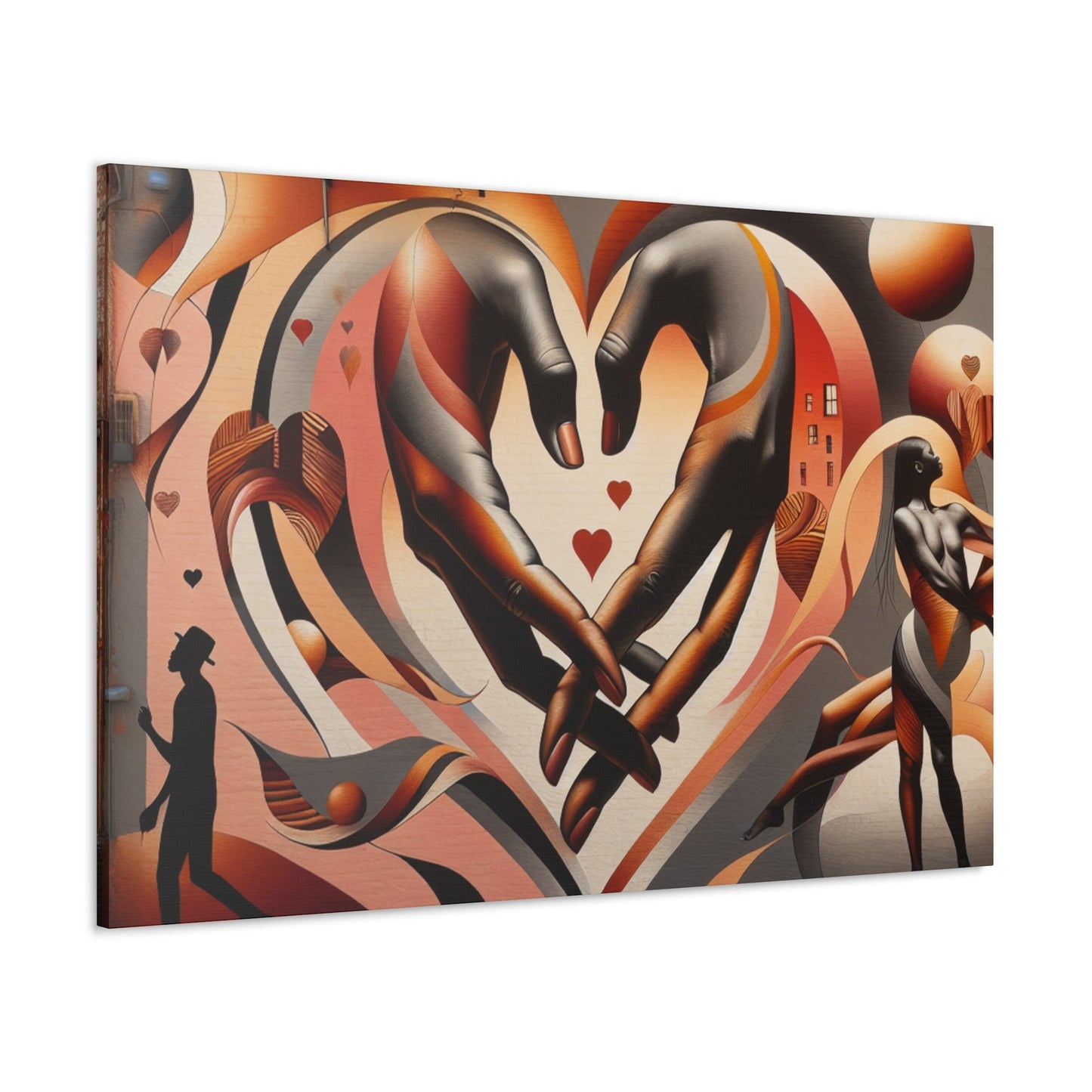 "Urban Love: A Stylized Mural" - Canvas - Authentic4Us