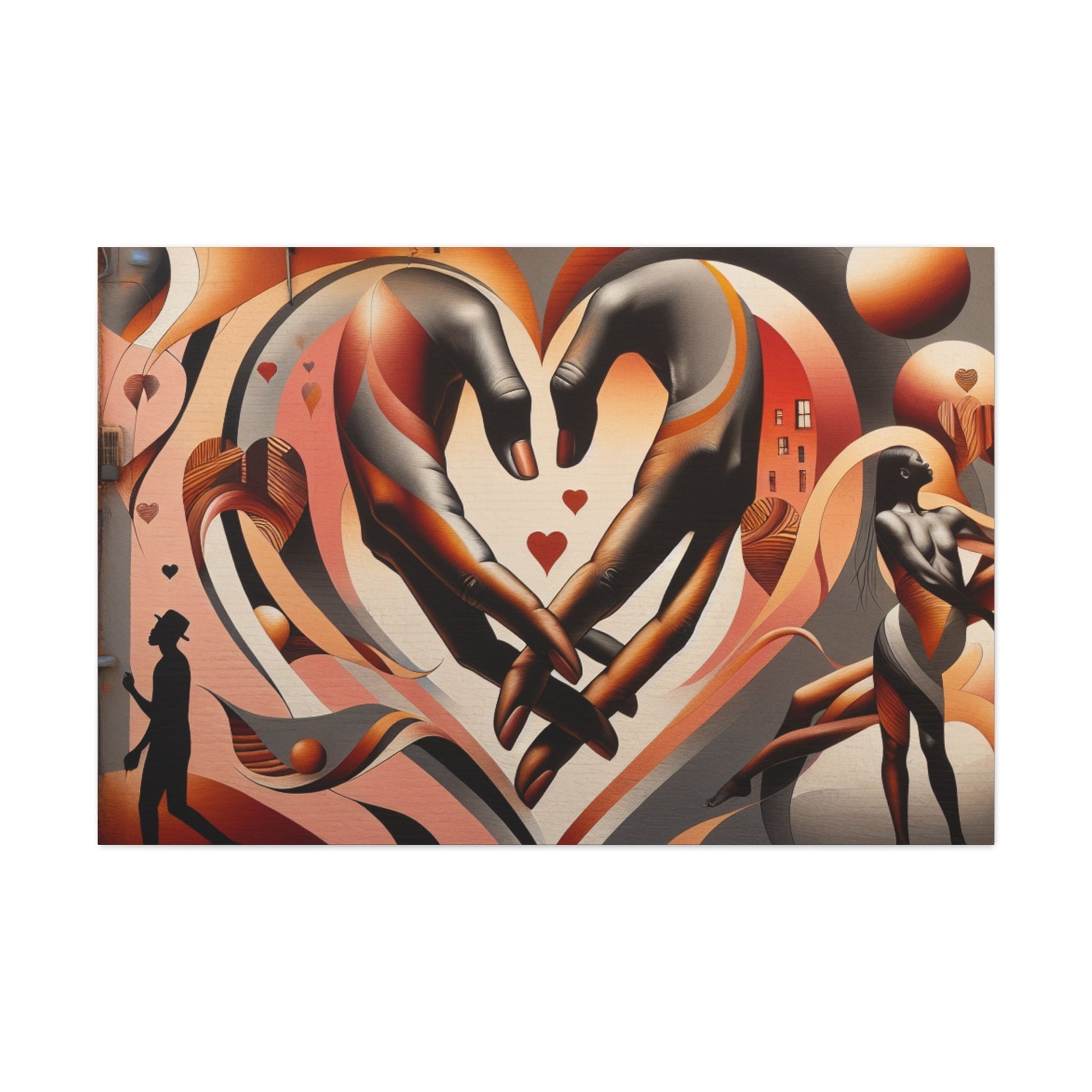 "Urban Love: A Stylized Mural" - Canvas - Authentic4Us