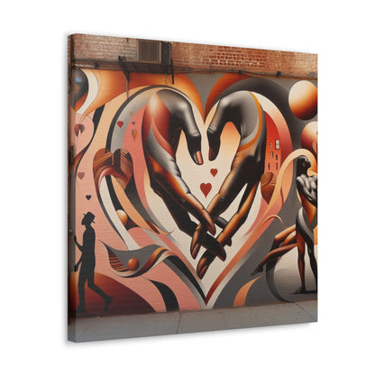 "Urban Love: A Stylized Mural" - Canvas - Authentic4Us