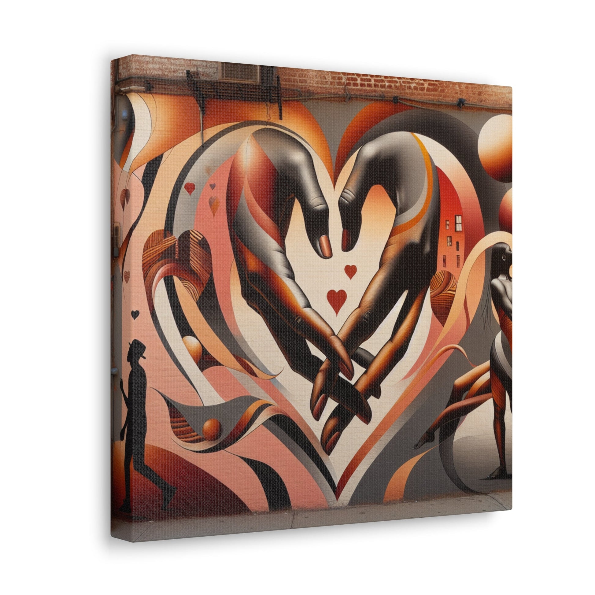 "Urban Love: A Stylized Mural" - Canvas - Authentic4Us