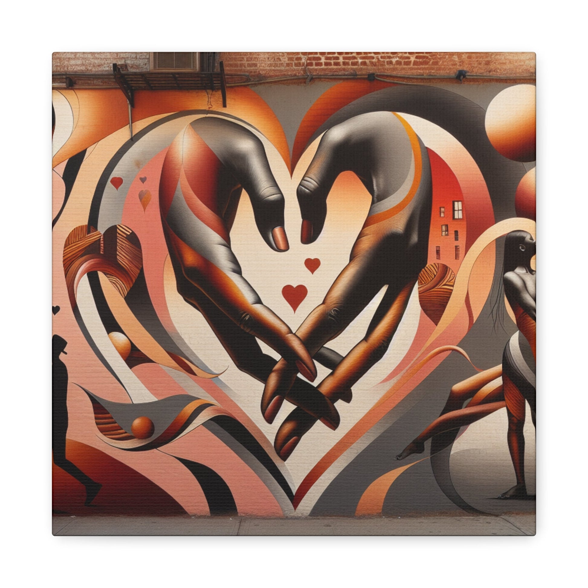 "Urban Love: A Stylized Mural" - Canvas - Authentic4Us