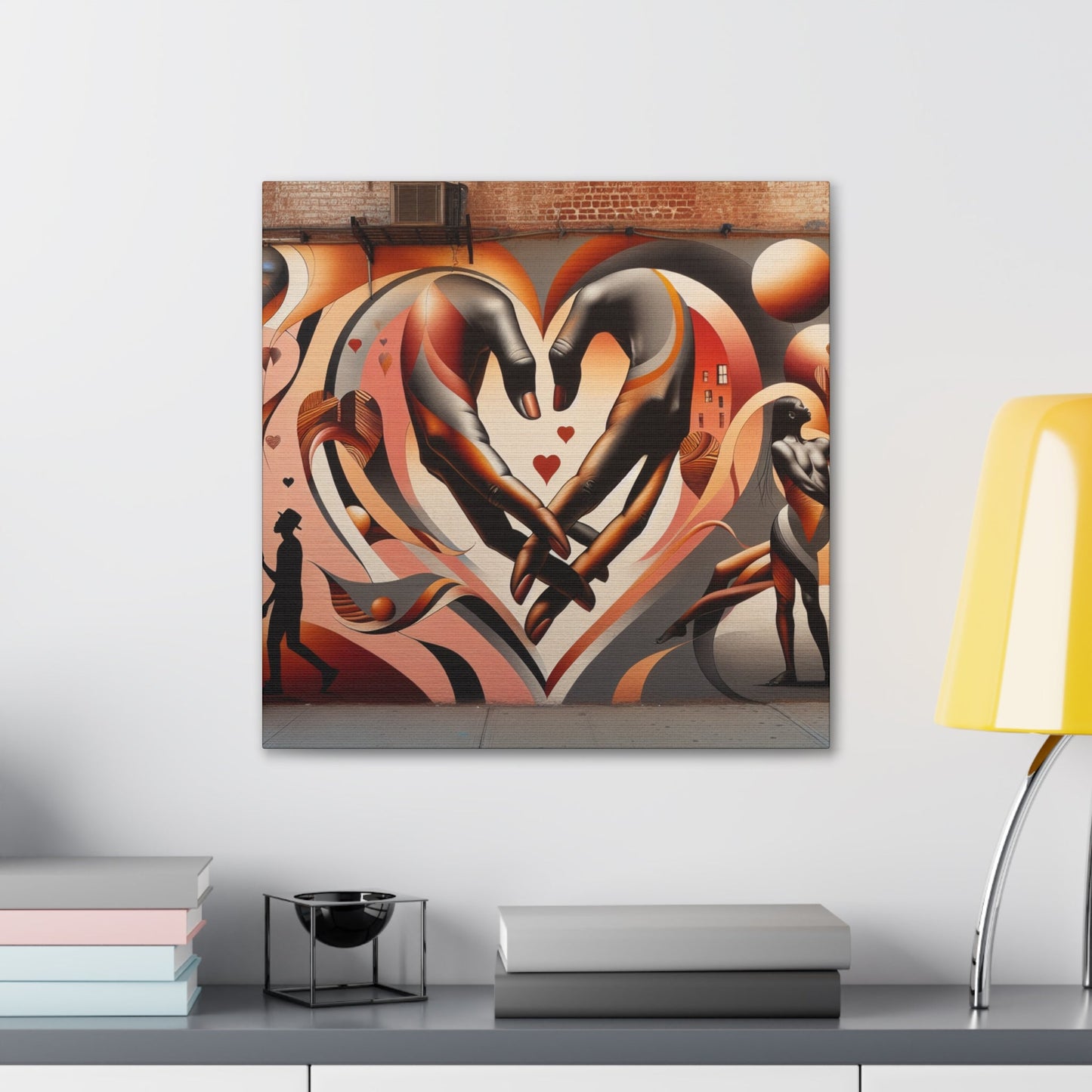 "Urban Love: A Stylized Mural" - Canvas - Authentic4Us