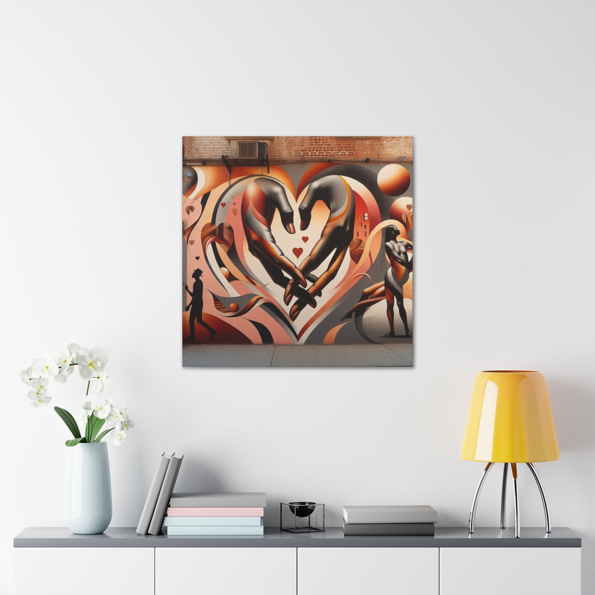 "Urban Love: A Stylized Mural" - Canvas - Authentic4Us