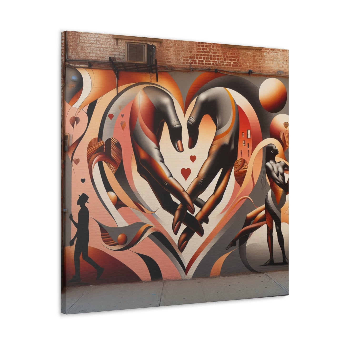 "Urban Love: A Stylized Mural" - Canvas - Authentic4Us