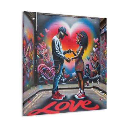 "Urban Love and Street Artistry" - Canvas - Authentic4Us