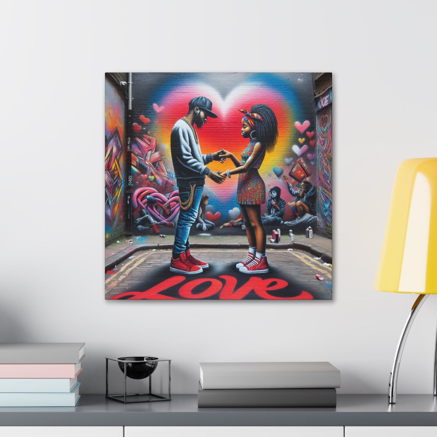 "Urban Love and Street Artistry" - Canvas - Authentic4Us