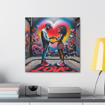 "Urban Love and Street Artistry" - Canvas - Authentic4Us