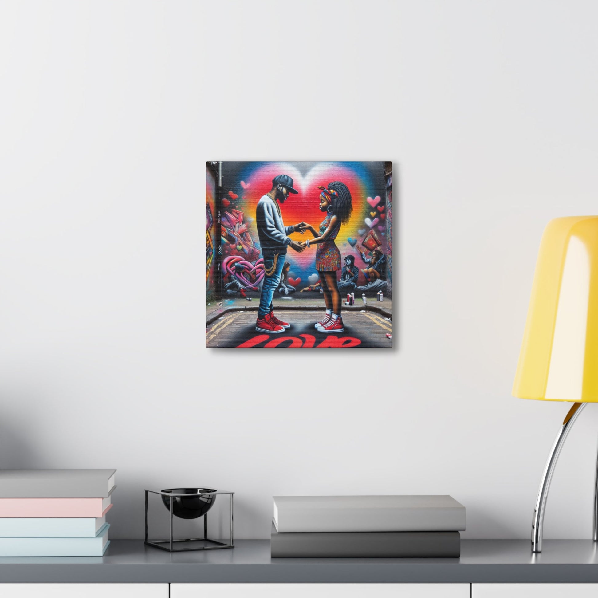 "Urban Love and Street Artistry" - Canvas - Authentic4Us