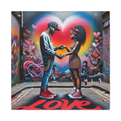 "Urban Love and Street Artistry" - Canvas - Authentic4Us