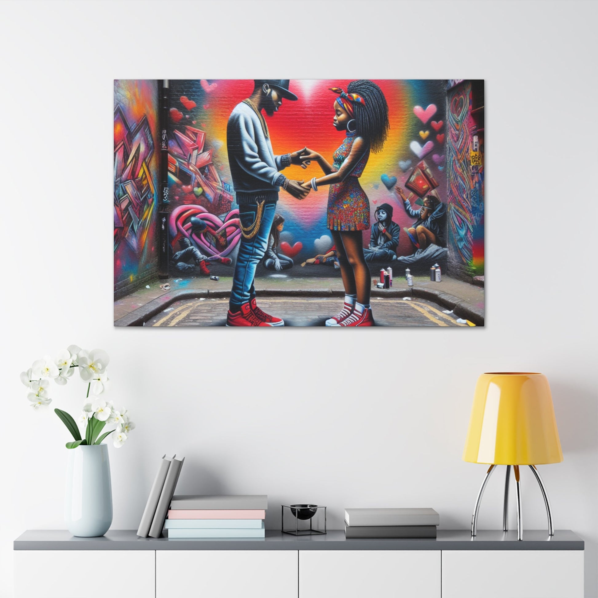 "Urban Love and Street Artistry" - Canvas - Authentic4Us