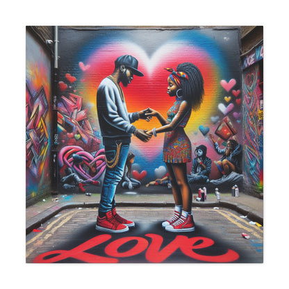 "Urban Love and Street Artistry" - Canvas - Authentic4Us