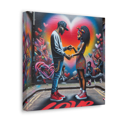 "Urban Love and Street Artistry" - Canvas - Authentic4Us