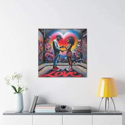 "Urban Love and Street Artistry" - Canvas - Authentic4Us