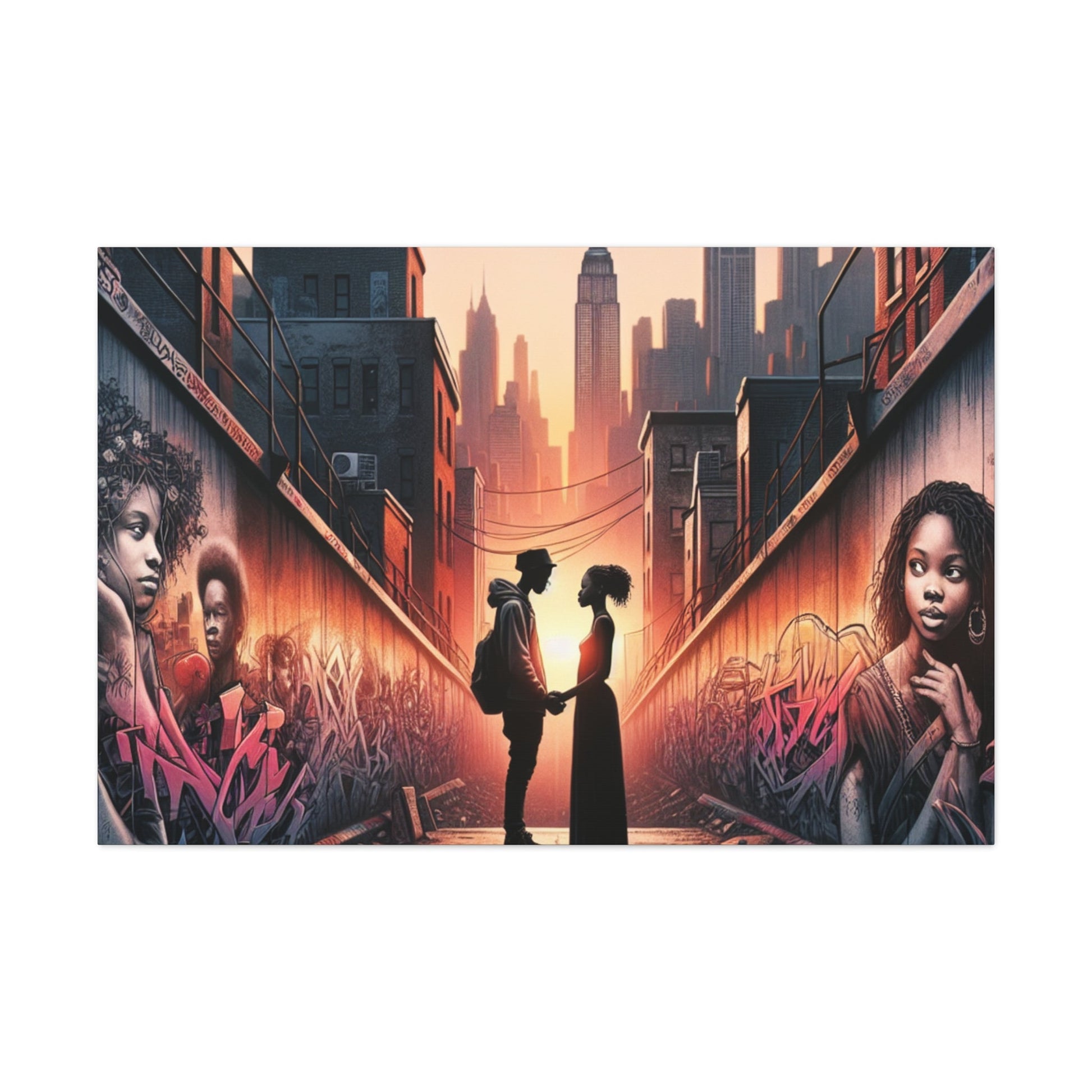 "Urban Love: Sunset in NYC" - Canvas - Authentic4Us