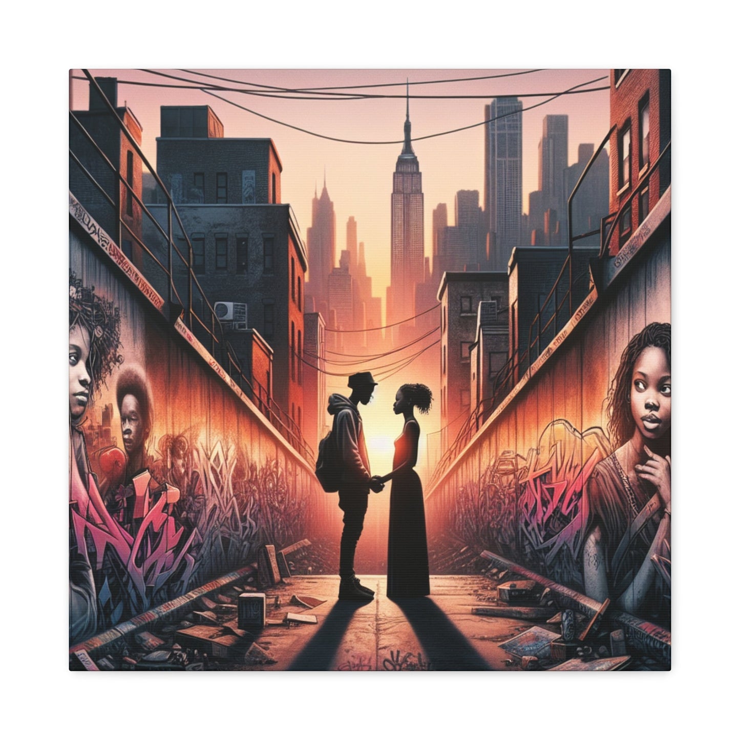 "Urban Love: Sunset in NYC" - Canvas - Authentic4Us