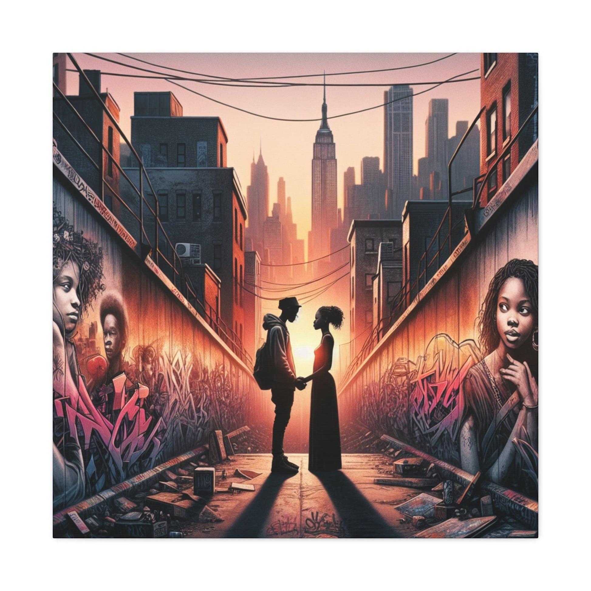 "Urban Love: Sunset in NYC" - Canvas - Authentic4Us