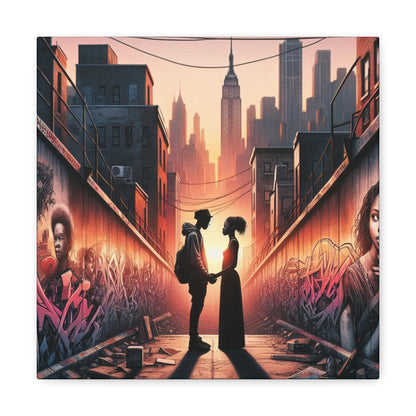 "Urban Love: Sunset in NYC" - Canvas - Authentic4Us